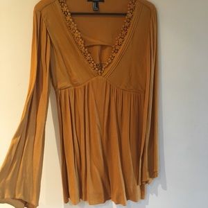 Boho mustard dress